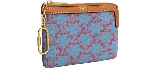 CELINE Coin purse in textile with Triomphe all over - Image 2