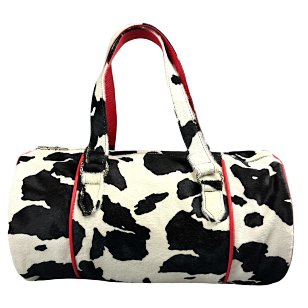 CHROME HEARTS 'COW FUR TRIPLE CROSS' BOSTON DUFFLE BAG
