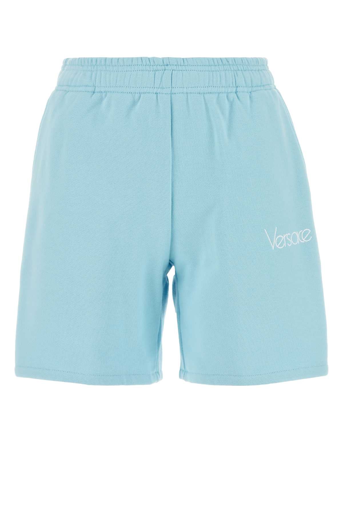 Versace ヴェルサーチライトブルーコットンショーツ - Image 2