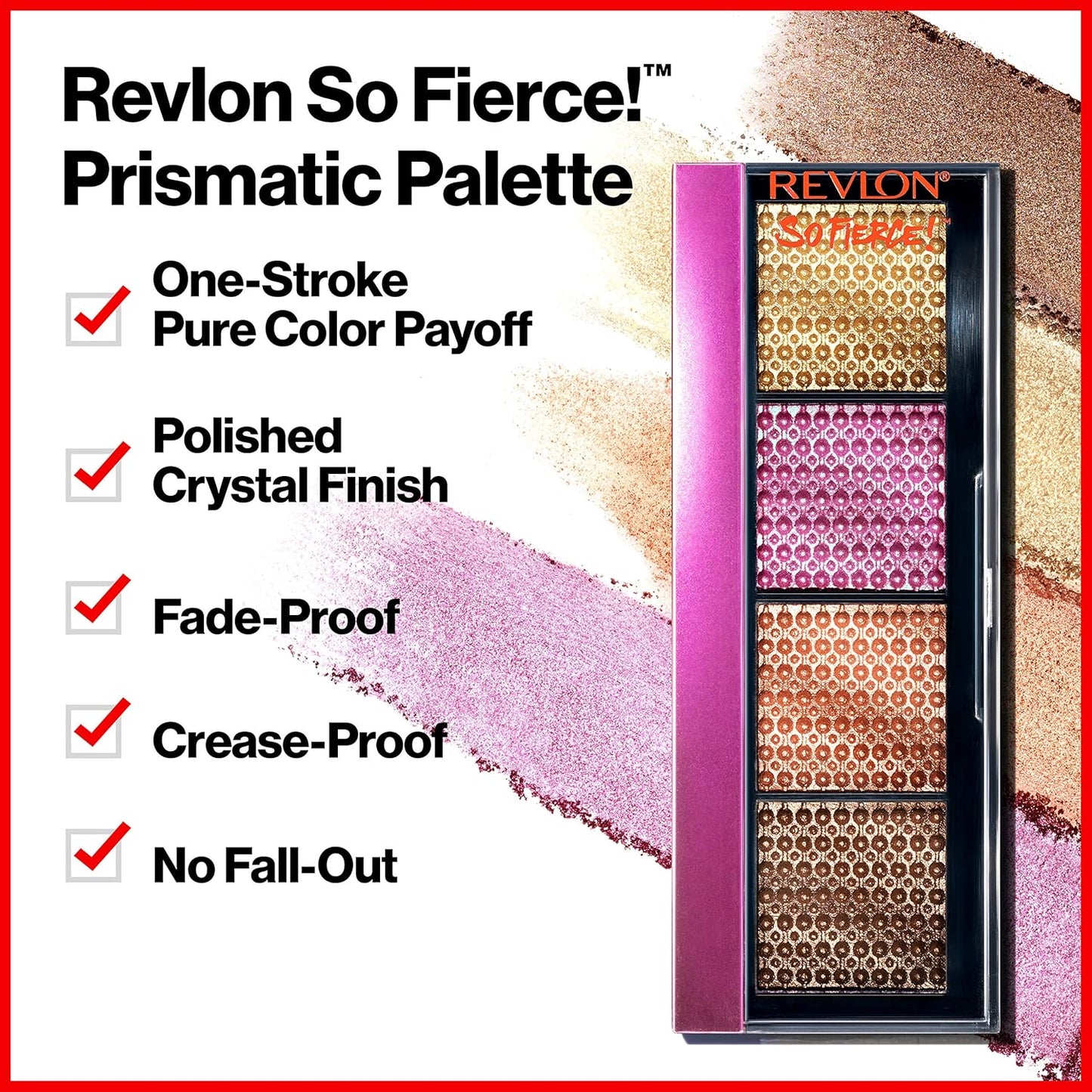 Revlon So Fierce - Paleta de sombra de ojos prismática, maquillaje de ojos, pigmentado ultra cremoso en acabados mate y perlado mezclables, 961 That's A Dub, 0.21 onzas