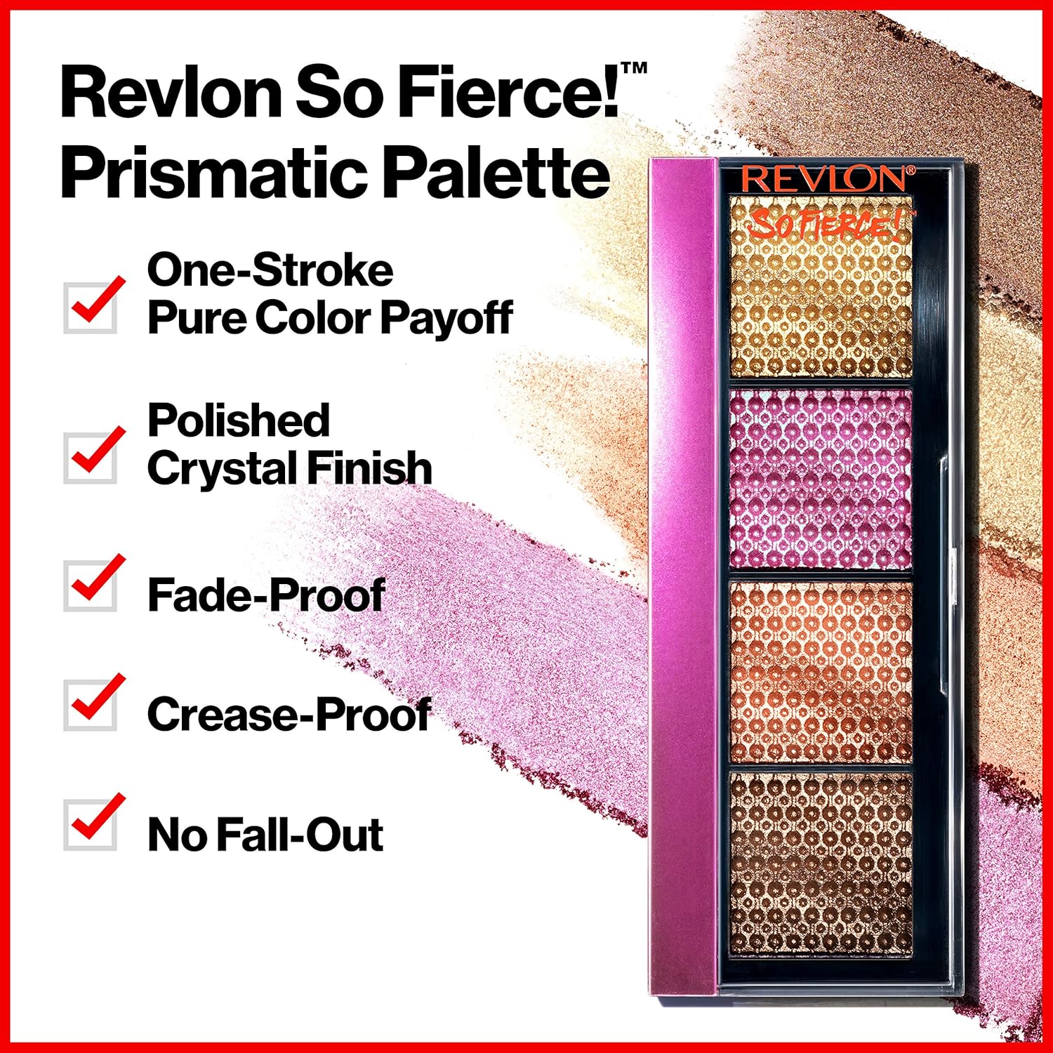 Revlon So Fierce - Paleta de sombra de ojos prismática, maquillaje de ojos, pigmentado ultra cremoso en acabados mate y perlado mezclables, 961 That's A Dub, 0.21 onzas