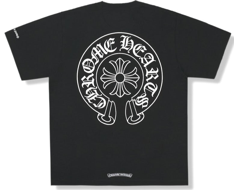 CHROME HEARTS 'BLACK HORSESHOE LOGO' POCKET TEE
