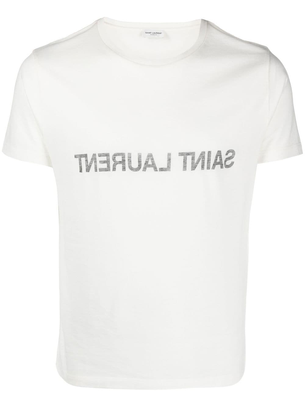 Saint セントローランロゴコットンTシャツ - Image 2