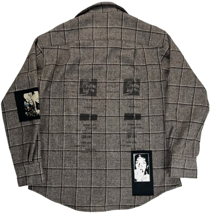 ENFANTS RICHES DÉPRIMÉS 'AUSTRIAN HOLIDAY' CHECKERED PATCHED FLANNEL