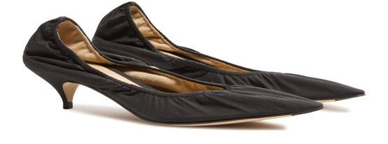 THE ROW Liisa Kitten heel pumps in cotton - Image 2