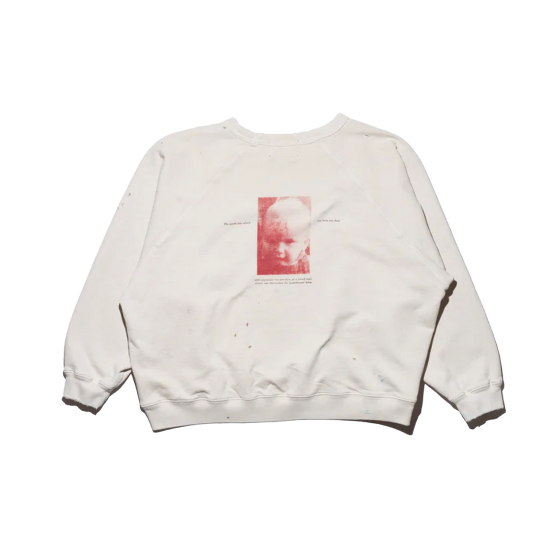 ENFANTS RICHES DÉPRIMÉS 'INCANDESCENT RAGLAN' DIRTY WHITE SWEATSHIRT
