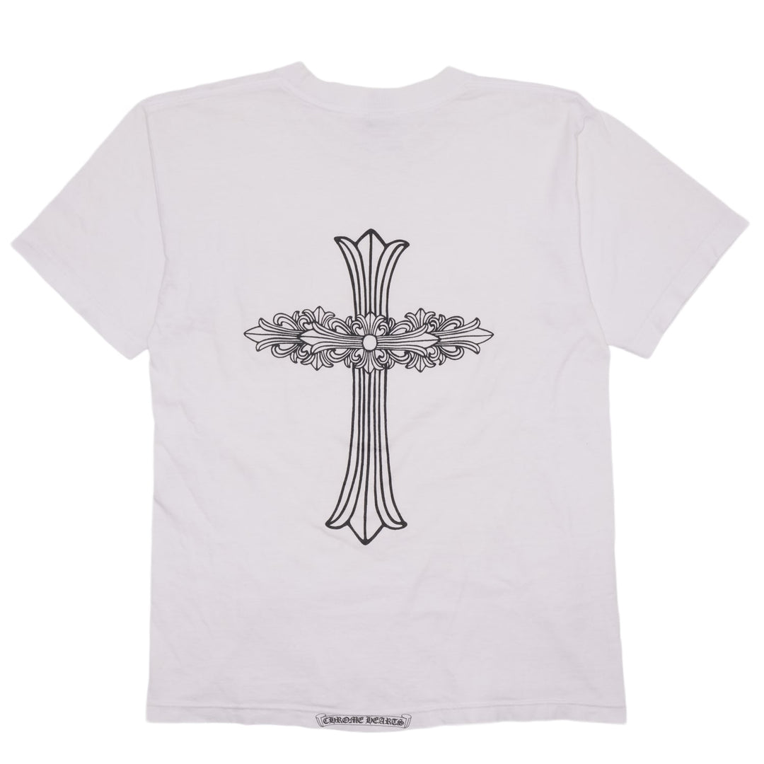 CHROME HEARTS 'WHITE' VINTAGE HORSESHOE/NECK LOGO TEE