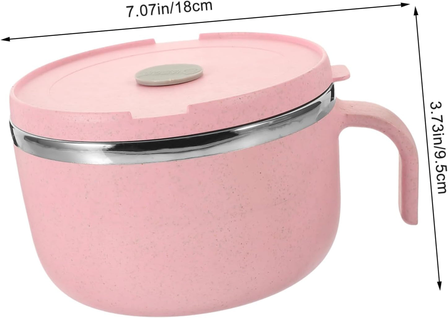 OUNONA 1 Set, Instant Noodle, Asian Soup Bowl, Korean Ramen, Hot Pot, Soup Bowl, With Lid, Japanese Cuisine, Ramen Ramen Ramen Rice Bowl Set, College Essentials, Large Soup Bowl, Portable