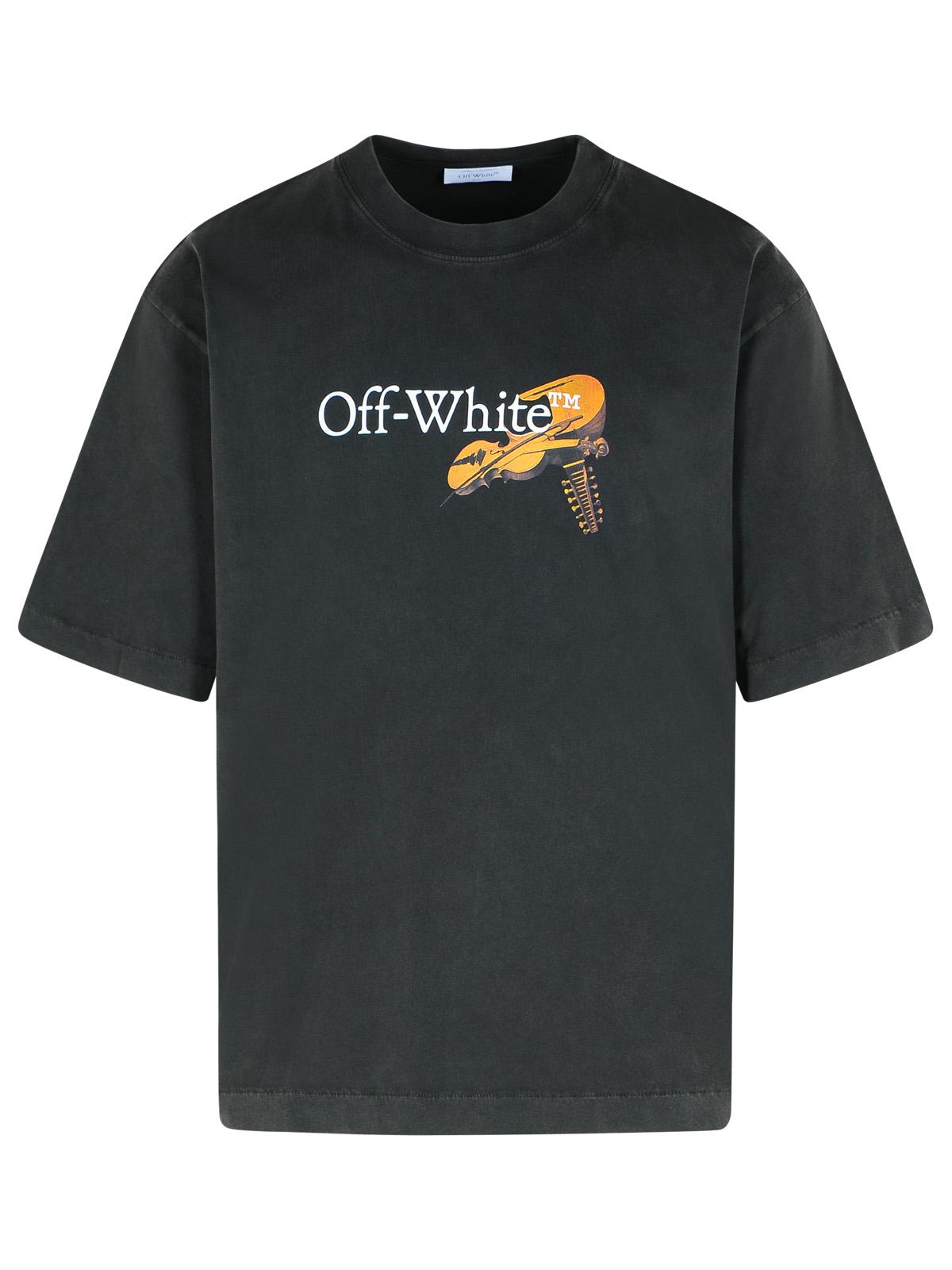 Off Off White 'Cupid Arrow' Black Cotton T Shirt - Image 2