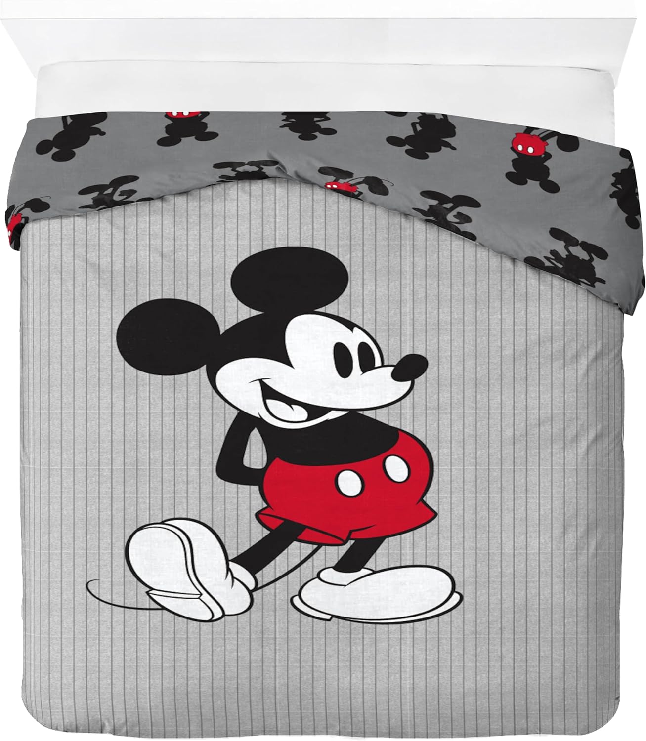 Jay Franco Disney Mickey Mouse Children's Double Bedding Set - Duvet Cover and Pillowcase Set 50 x 70 cm - 100% Cotton