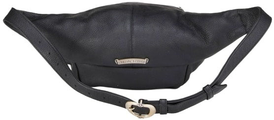 CHROME HEARTS 'BLACK' LEATHER SNAT PACK WAIST BAG