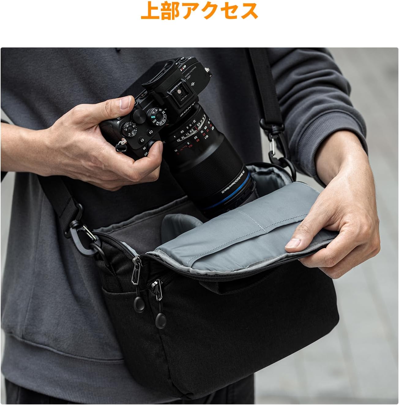K&F Concept Camera Bag Shoulder Bag Camera Shoulder Bag, 01-black, Modern