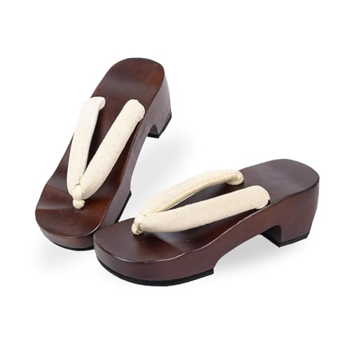 Amemari Women's Heel Clogs, Yukata, Thick Bottom, Style Up, Arch Fit, Painless, Embroidery, Lace, Thong, Half Moon Type, Heels, Fashionable, Puffy Thong, Yukata, Sandals, Yukata Accessories, Dull