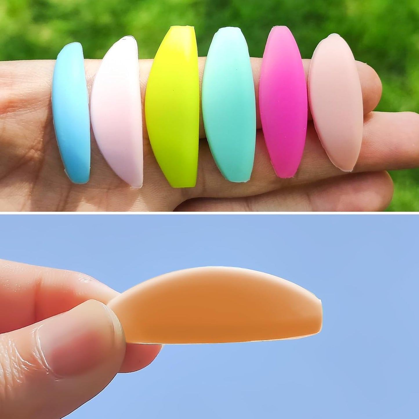 Libeauty 14 Pcs Eyelash Rising Pads Reusable Eyelash Lifting Rod Professional Silicone Lash Perma Rod for All Eye Shapes Lash Curler Shield