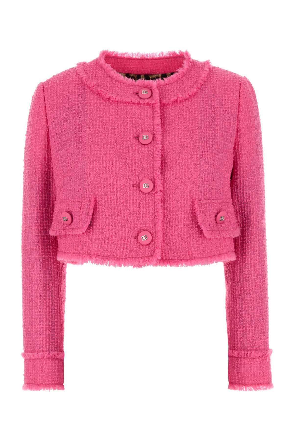 Dolce  Gabbana Dolce＆Gabbana Fuchsia Tweed Blazer - Image 2