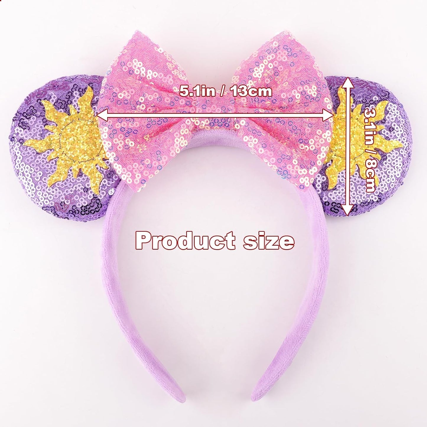 DRESHOW Mouse Ears Bow Sequins Party Decoration Cosplay Costume for Girls and Women
