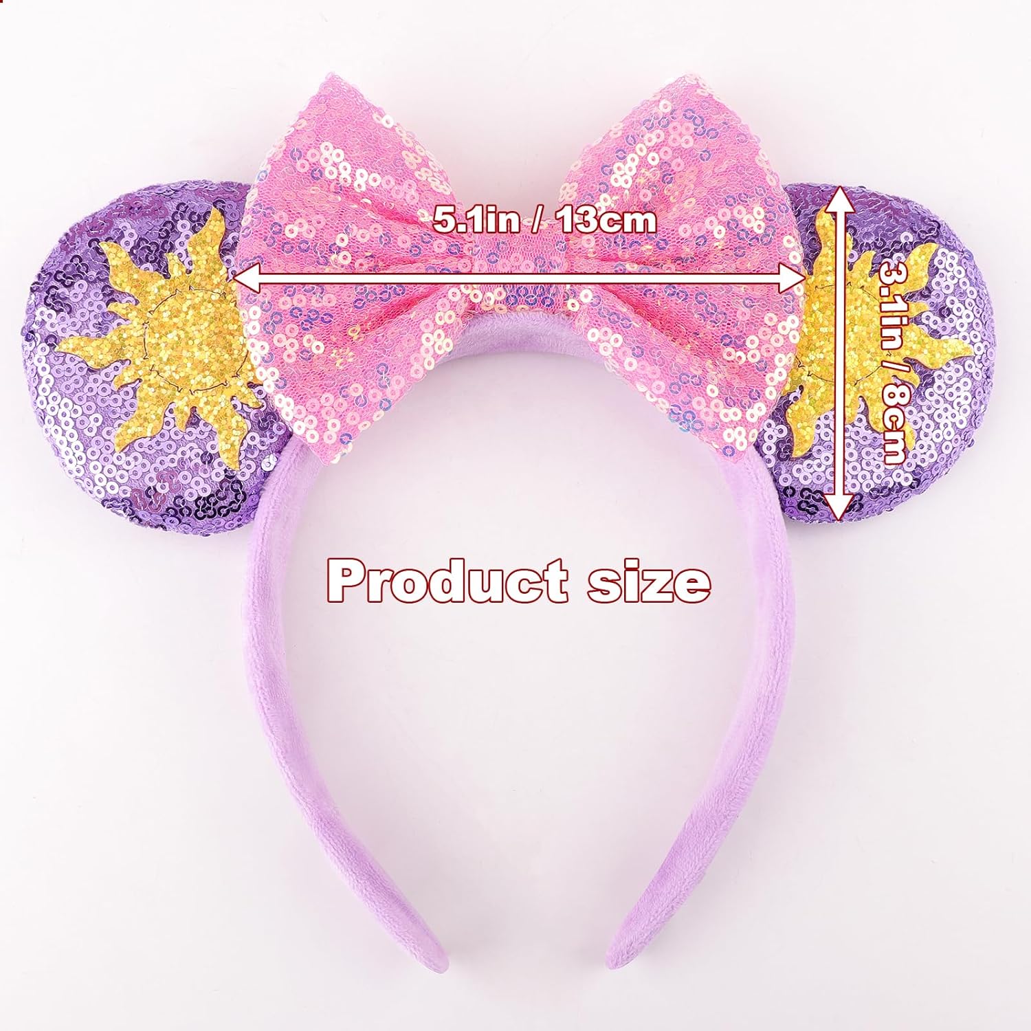 DRESHOW Mouse Ears Bow Sequins Party Decoration Cosplay Costume for Girls and Women