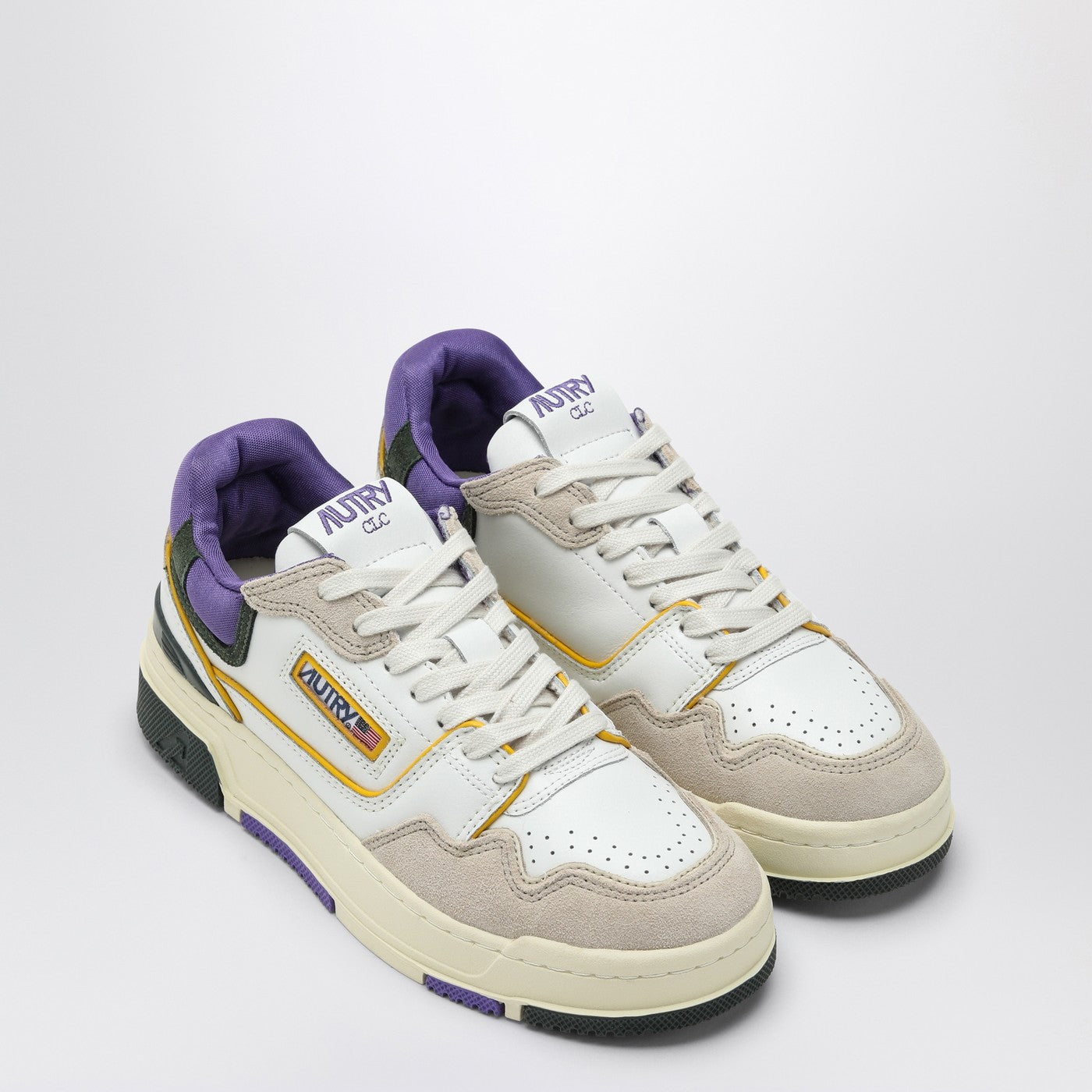 Autry Low CLC White/Purple/Dark Greenスニーカー - Image 2