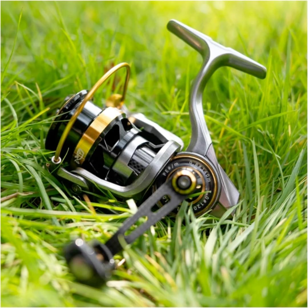 Fi's+7 Spinning Reel, Carbon Fiber Body, Lightweight Model, 1000, 1500, 2000, Various Light Games, Screw-in Handles, Bearings, 6+1, Gear Ratio, 5.2:1, Maximum Drag Force, 11.0 lbs (5 kg), Aging