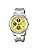 Seiko 1/20 Second Chronograph Quartz Wristwatch, Men's Silver, Overseas Model, Silver x Yellow SND409P, Sporty