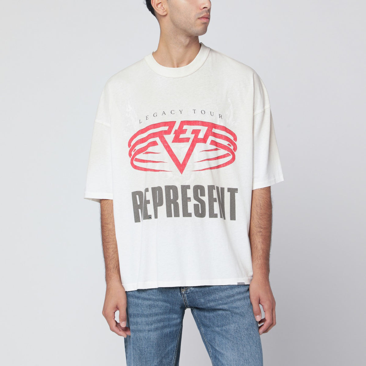 Represent Represent リバーシブル リビング レガシー ツアー T シャツ (エクリュ) - Image 2