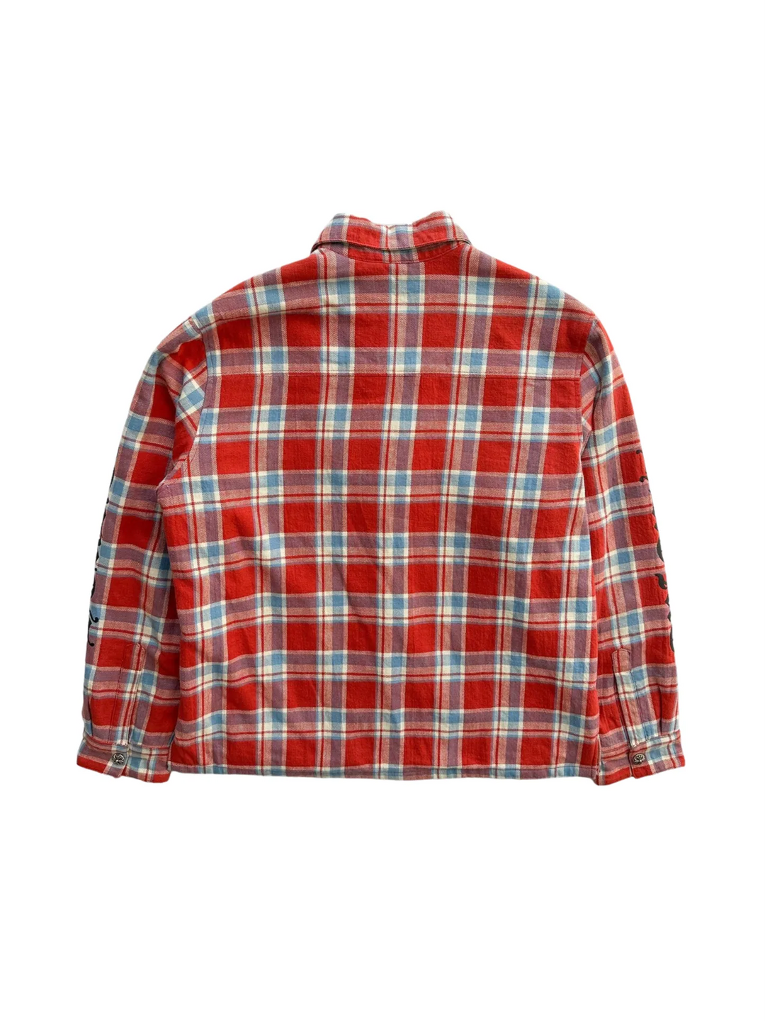 CHROME HEARTS 'RED CHECKER' PLAID FLANNEL JACKET