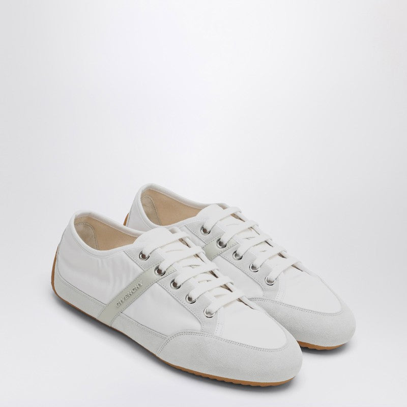 Givenchy Givenchy White Silm Sneakers In Nylon And Suede - Image 2