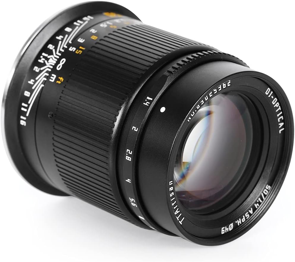 TTArtisan 50mm f/1.4 ASPH RF Mount EOS-R Black Lens Brand Optics