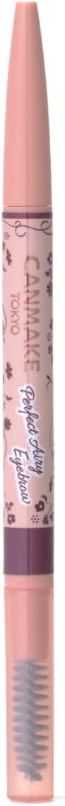 Canmake Perfect Airy Eyebrow 05 Grape Brown with Brush 1 Piece Oval Lead (x1)