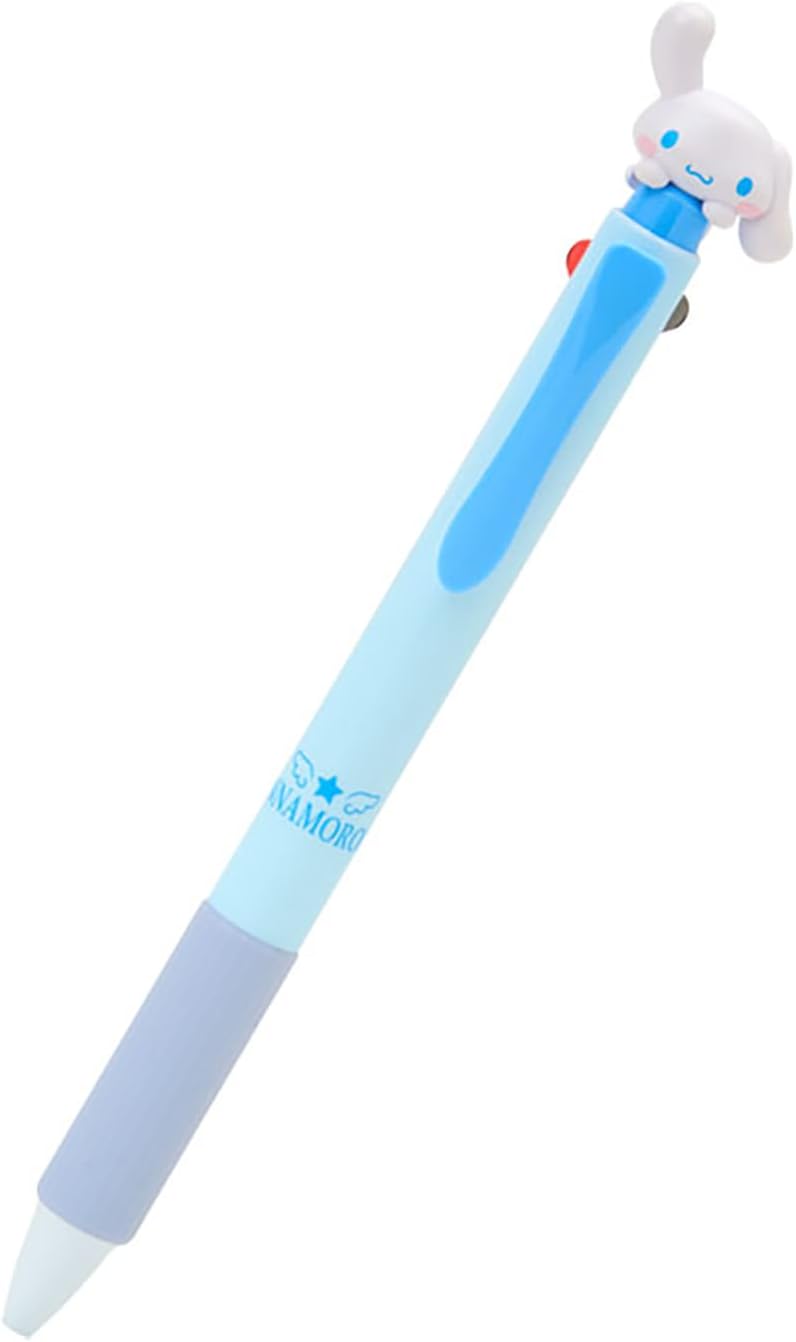 Sanrio EnerGel 2-Color Ballpoint Pen with Mascot, Cinnamorol, ABS Plastic, 0.5mm, Ink Color: Black, Red, Writing Instrument 114375