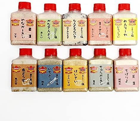 Okinawa Souvenir Salt Salt, Salt, Made with Salt from Kurikoku Island in Okinawa Prefecture, Okinawa Version, Set of 10