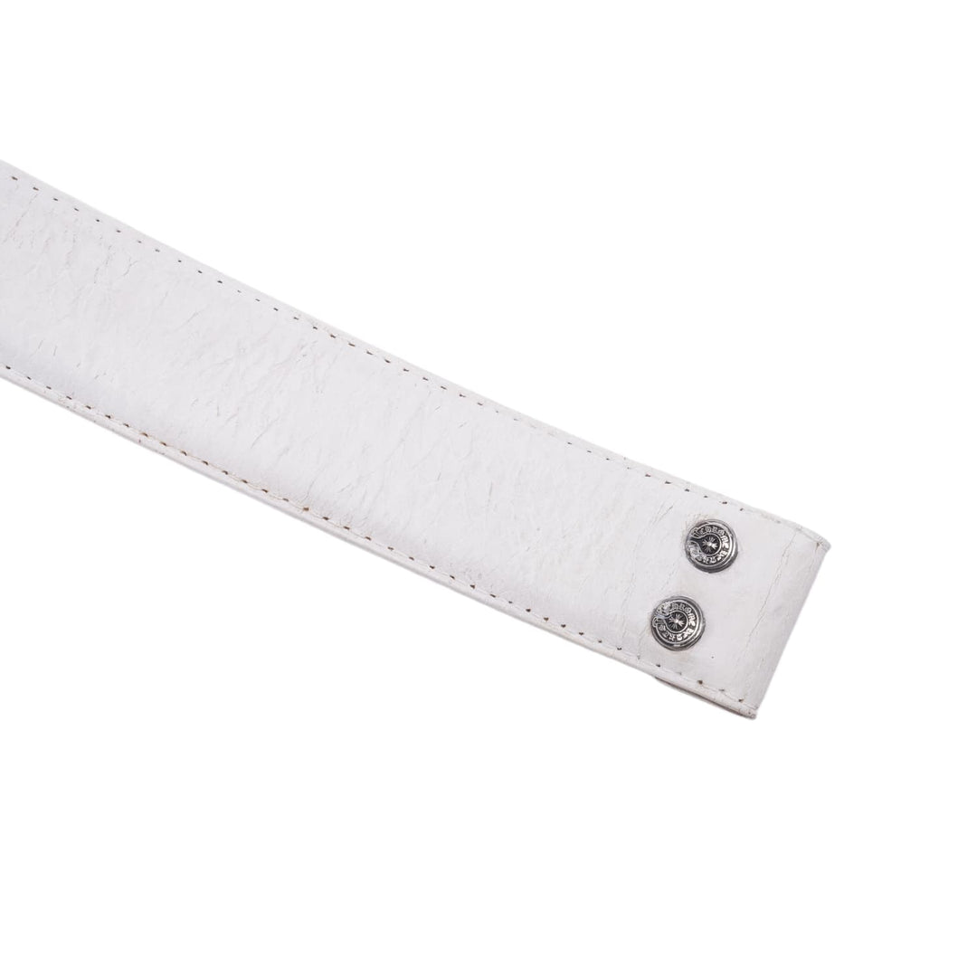 CHROME HEARTS 'WHITE' LEATHER BELT STRAP