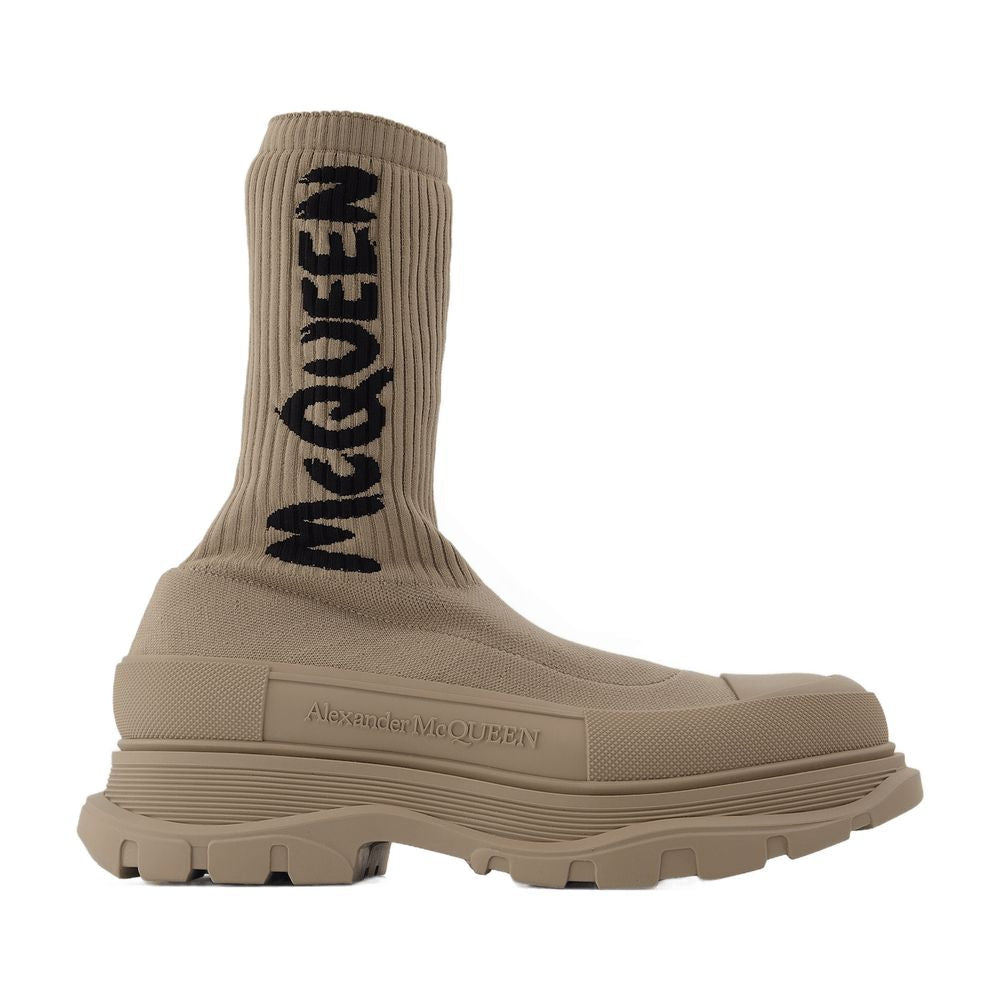 Alexander ベージュの靴下ブーツ - Image 2