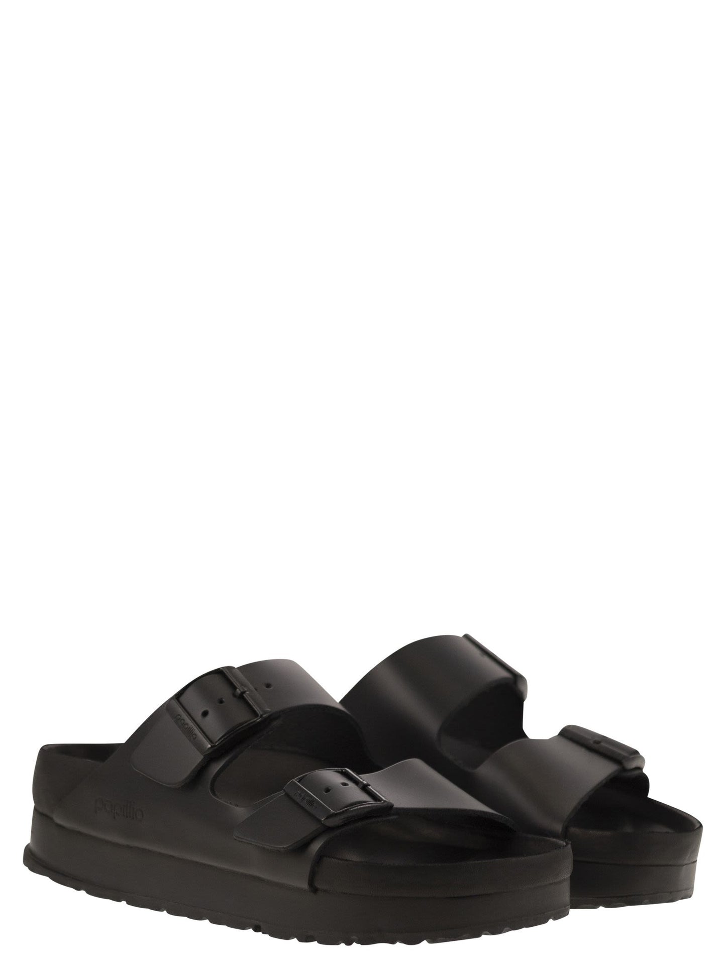 Birkenstock 革のバックル付きのビルケンシュトックアリゾナプラットフォームスリッパ - Image 2