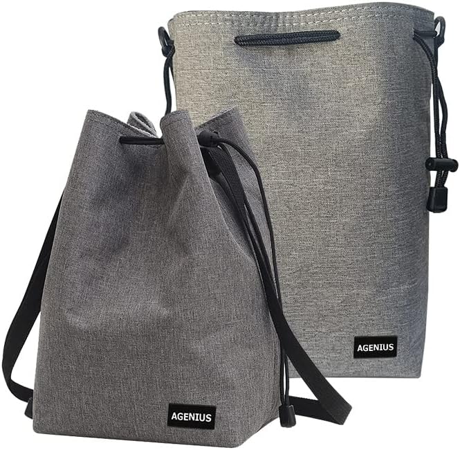 KOOLRIVER Camera Case for Nikon Z fc/Z SLR Camera Bag Drawstring Men's Shoulder Bag Simple Casual Handbag SLR Camera Case Shoulder Bag SLR Girl Cute Boys Unisex Cool Fashionable (Light Gray)