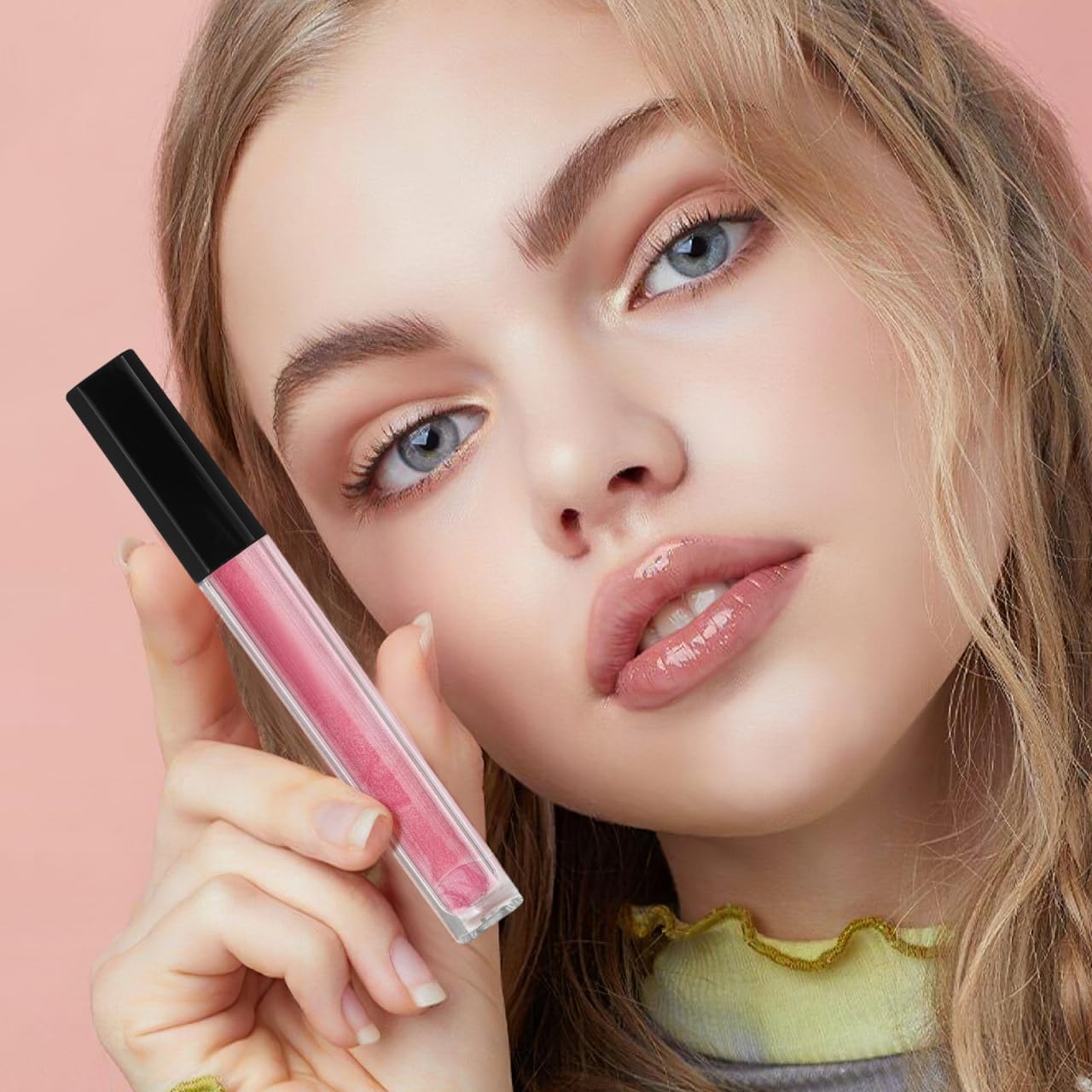 FRCOLOR 6pcs Fashion Lip Gloss Tube Lip Sub Package Bottle Lip Gloss Container Empty Gloss Tube DIY Lip Gloss Bottle Lipstick Tube Lip Tube Black