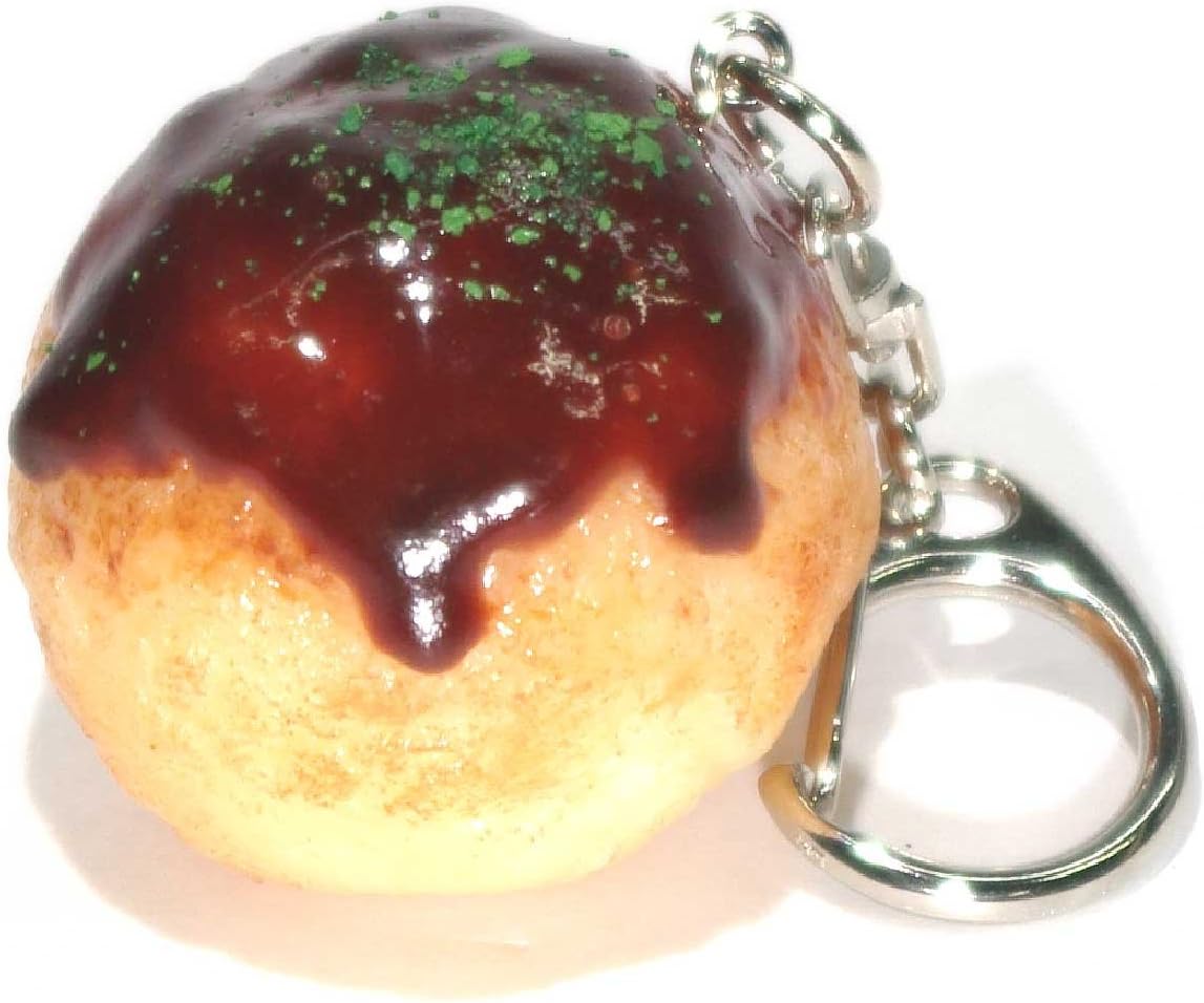 Takoyaki 017TK Food Sample Keychain Cute, Funny, Souvenir, Present, Coconut Accessory