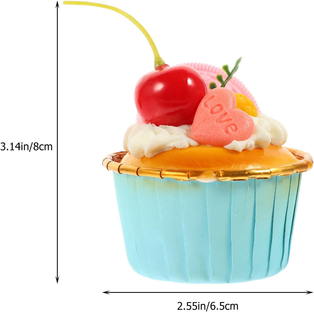 WINOMO 6-Piece Simulation Food Cupcake Model Food Sample Cupcake Model Sample Food Model Bread Western Food Simulation
