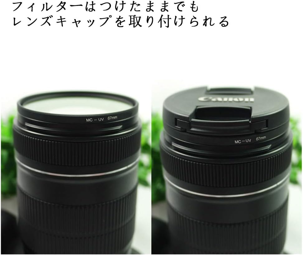 Junder 58mm Lens Filter, MC UV Lens Protection Filter, Multi-layer Processing, Thin Frame, Water Repellent, Stain Resistant, UV Absorption, Compatible with All Manufacturers (2.3 inches (58 mm)
