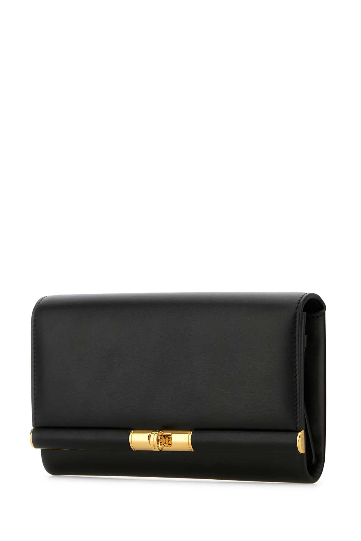 Dolce  Gabbana ドルチェ＆ガッバーナブラックレザーマレーネクラッチ - Image 2
