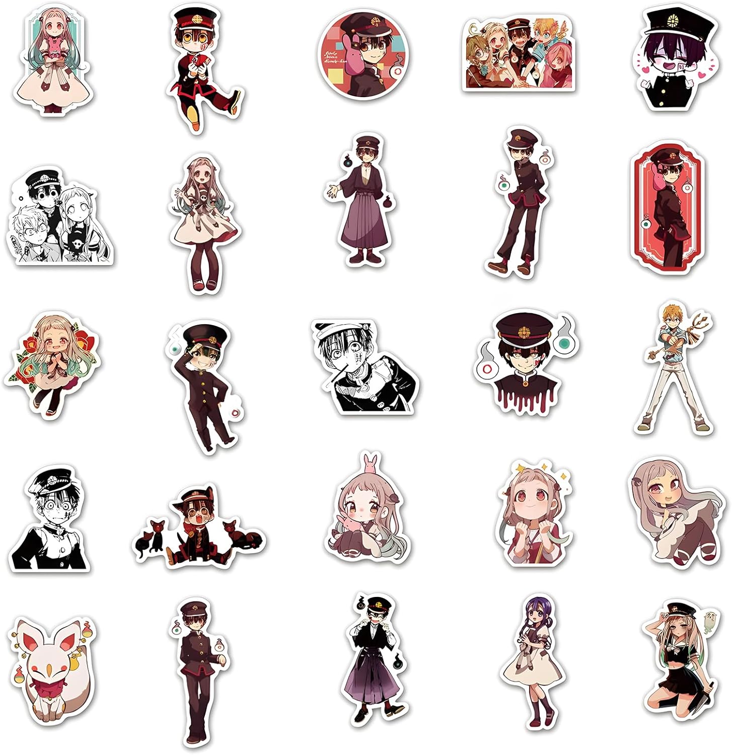 Yahiro Ningyo Hanako-kun Goods, Gift, Waterproof Seal, Suitcase, Picture, DIY Decorations, Letters, Birthday Present, Cute Animation, Stationery, Notebook Tape, Suitable for Cars, Motorcycles, Bicycles, Water Bottles, Helmets, Etc