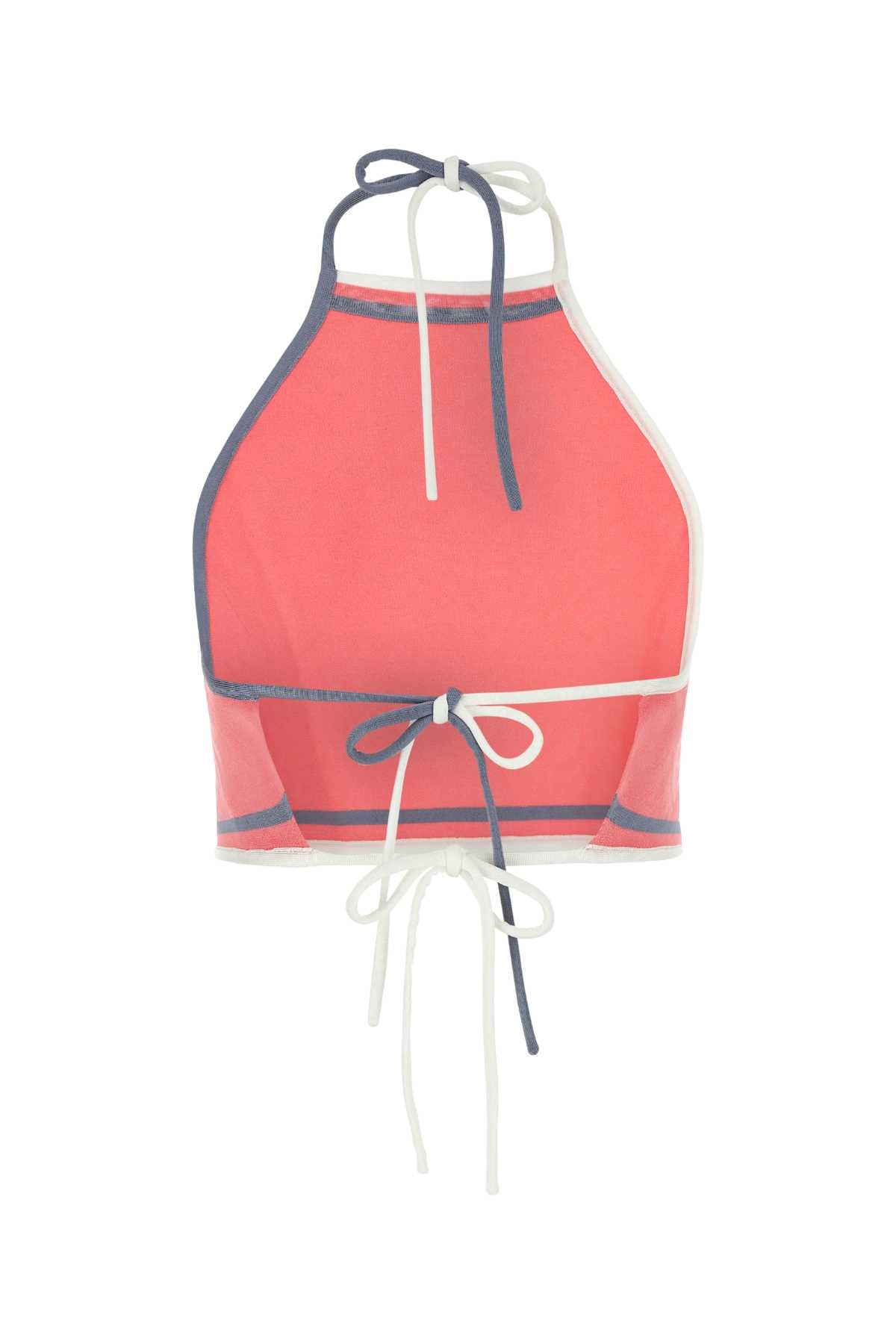 Fendi フェンディダークピンクビスコースブレンドクロップトップ - Image 2