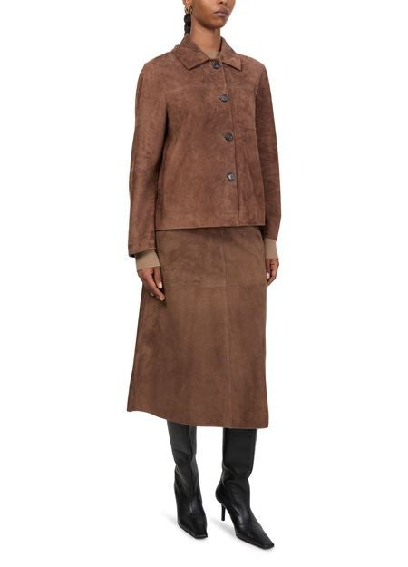 S MAX MARA Cloe shirt jacket in suede leather - Image 2