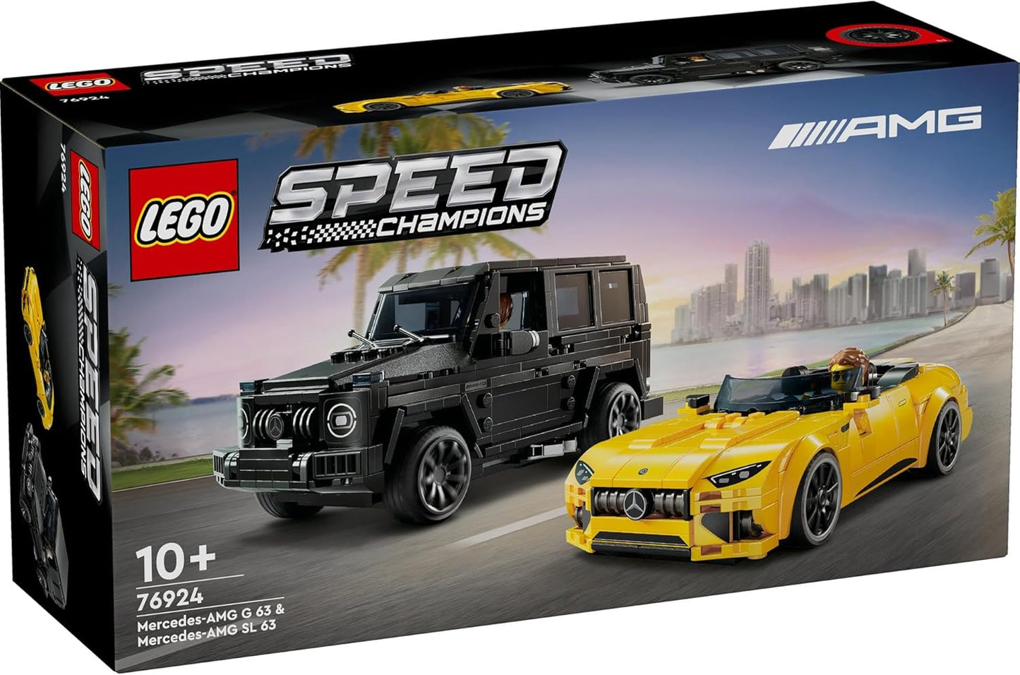 Lego 76924 Speed Champions Mercedes-AMG G 63 and Mercedes-AMG SL 63 Toy Birthday Present Blocks Boys Girls Children 10 11 12 Years Old Elementary School Vehicles Car Mini Car