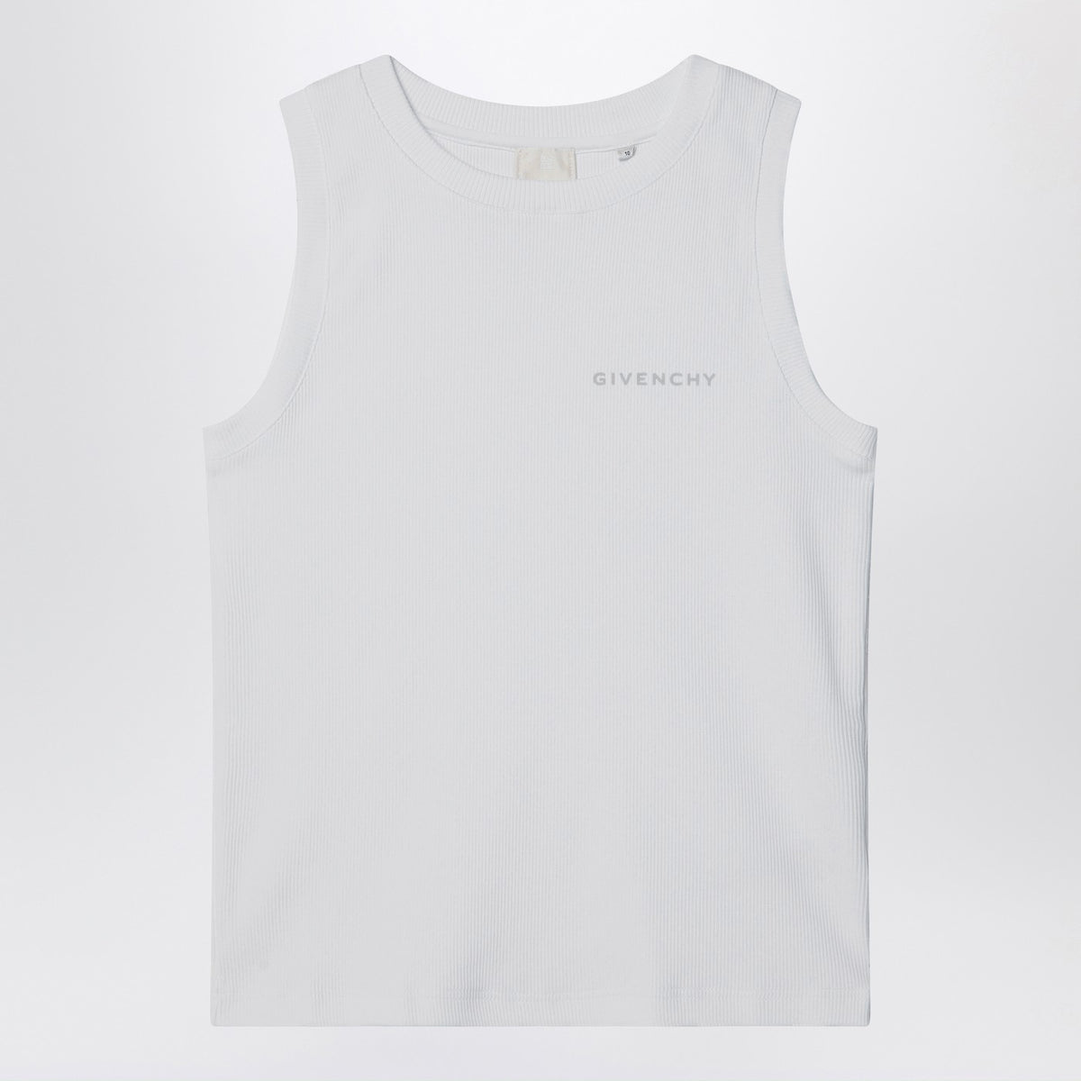 Givenchy Givenchy White Ribbed Tank Top With Logo - Image 2