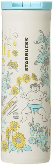 Starbucks Been There Series Stainless Steel Bottle, Japan Limited Edition, Summer, 16.1 fl oz (473 ml), Summer, Sunflower, Vacuum, Stainless Steel, Local Limited, White, 16.1 fl oz (473 ml), New Model, Gift, Brand, Christmas