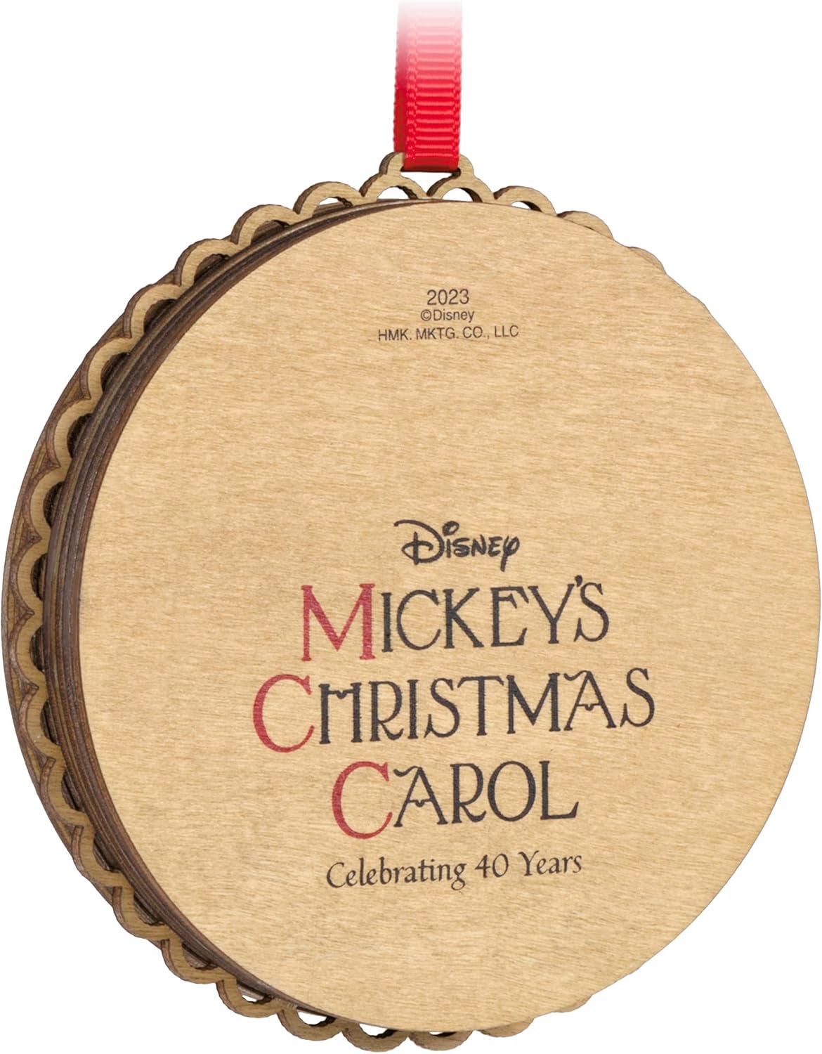 Hallmark Keepsake Adorno de Navidad 2023, Disney Mickey Christmas Carol 40 aniversario, regalos para fanáticos de Disney