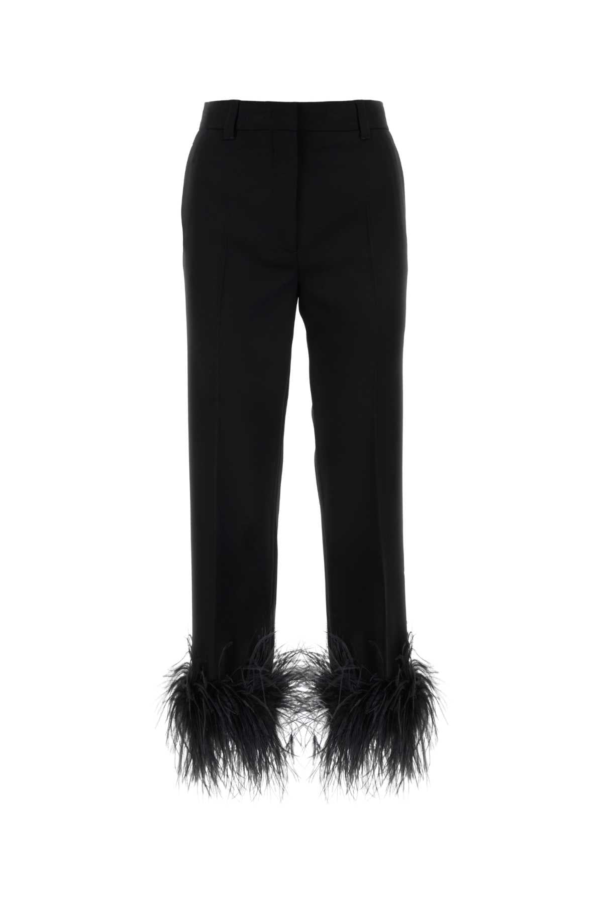 Miu Miu Miu Blackストレッチ穀物de Poudre Pant - Image 2