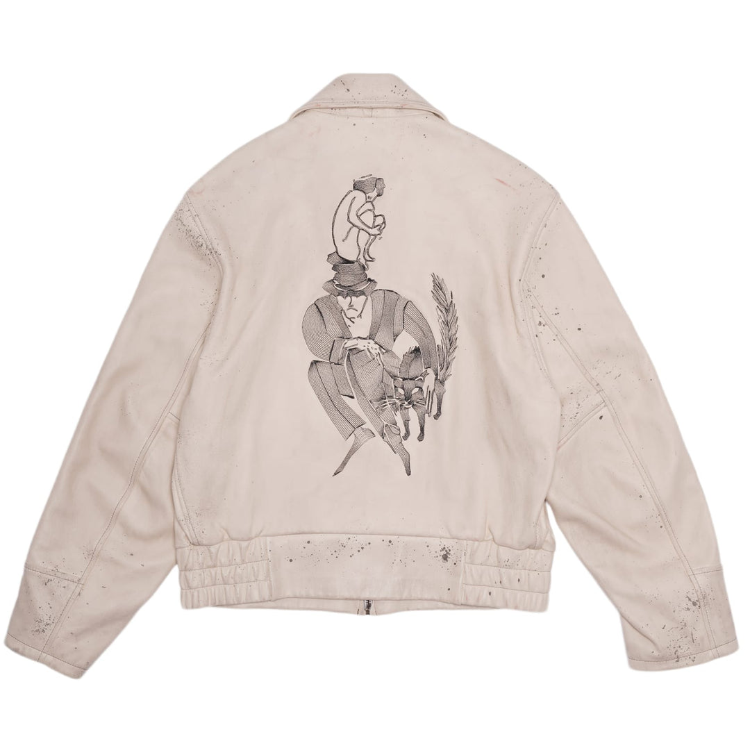 ENFANTS RICHES DÉPRIMÉS 'ARCANE 17' ZIP-UP LEATHER JACKET