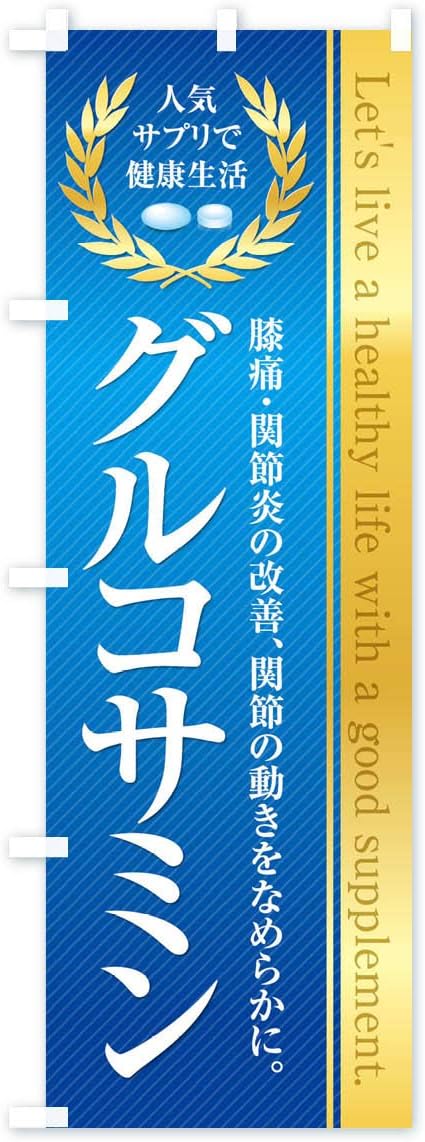 Healthy Food/Supplement / Glucosin Banner Size Selectable (Jumbo 35.4 x 106.6 inches (90 x 270 cm), Left Chichi)